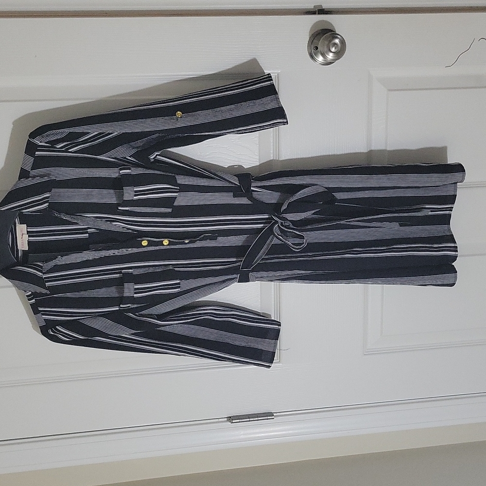 Black and white collared dress